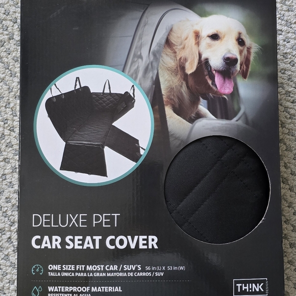 Think Design Group Other - CAR SEAT COVER Pet Black 56"Lx53"W Waterproof Deluxe NWT